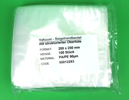 Vakuumbeutel goffriert - 200mm x 250mm
